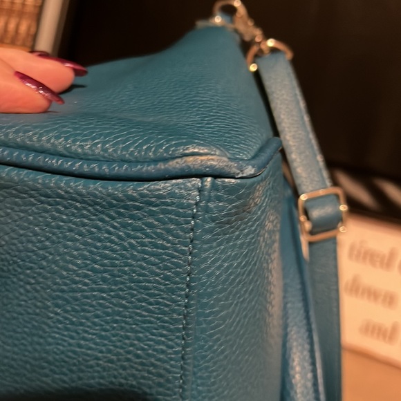 Thirty-one Teal Jewell bag with cross-body strap and Jewel 3-pocket attachment - Picture 11 of 12